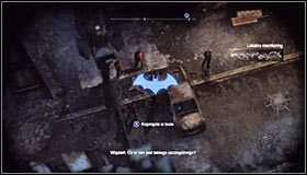 The body is in the western part of the park, nearby the wall separating Arkham City from the rest of the world #1 - Shot in the Dark - p. 1 | Side missions - Side missions - Batman: Arkham City Game Guide