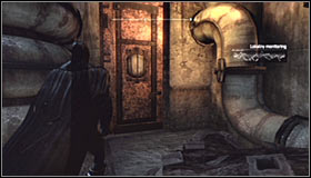 Once again aim at the grapple point #1 and reach the ledge behind the wall you have just destroyed - Heart of Ice | Side missions - Side missions - Batman: Arkham City Game Guide