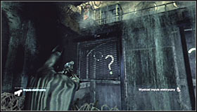 Once again equip the Electrical Charge and for a change shoot at the right electromagnet #1 to move the big metal plate left #2 - Enigma Conundrum (riddles 10-15) | Side missions - Side missions - Batman: Arkham City Game Guide