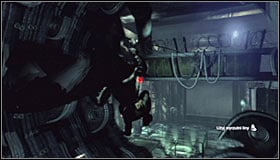 Right after shooting the line and starting the ride slow down (left trigger), as soon you will have to change direction - Enigma Conundrum (riddles 10-15) | Side missions - Side missions - Batman: Arkham City Game Guide