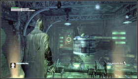 The next safe spot is the orange plate at the end of the upper platform #1 - Enigma Conundrum (riddles 10-15) | Side missions - Side missions - Batman: Arkham City Game Guide