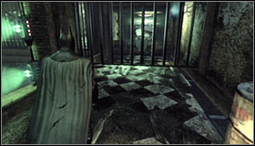 Go to the next room and note the woman imprisoned on the platform #1 - Enigma Conundrum (riddles 16-17) | Side missions - Side missions - Batman: Arkham City Game Guide
