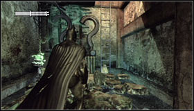 Now use the standard Batarang to hit the second question mark #1 - Enigma Conundrum (riddles 16-17) | Side missions - Side missions - Batman: Arkham City Game Guide