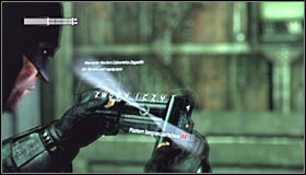 Nearby the landing area theres a control panel, so take out the Cryptographic Sequencer and start hacking it #1 - Enigma Conundrum (riddles 16-17) | Side missions - Side missions - Batman: Arkham City Game Guide