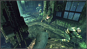 Here you will also have to wait for a hostage to come and follow him #1 - Enigma Conundrum (riddles 16-17) | Side missions - Side missions - Batman: Arkham City Game Guide