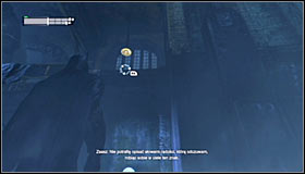 If you dont want to risk, you can use the Freeze Blast and create an ice float with it #1 - Cold Call Killer | Side missions - Side missions - Batman: Arkham City Game Guide