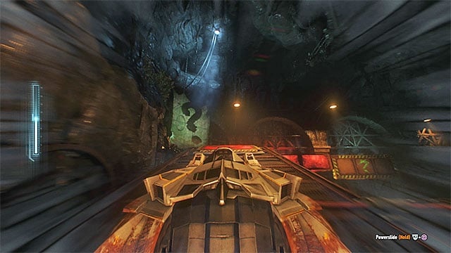 Position the ramp in the way that allows you to reach the stable ledge above. - Second Riddler trial | Batman Arkham Knight - Riddlers Revenge - Batman: Arkham Knight Game Guide & Walkthrough