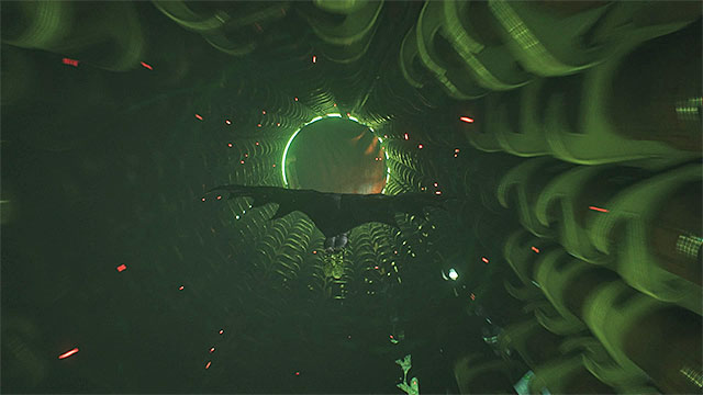 Glide through the tunnel and do not touch the edges - Fifth Riddler trial | Batman Arkham Knight - Riddlers Revenge - Batman: Arkham Knight Game Guide & Walkthrough