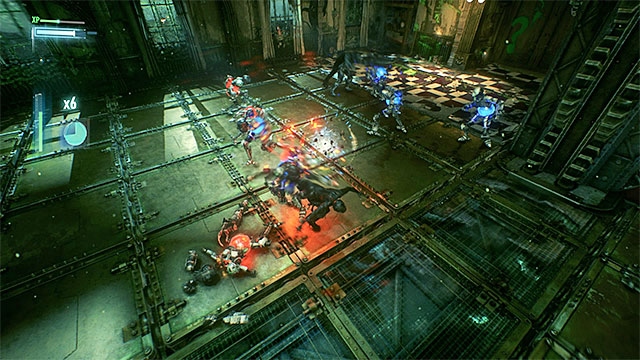 Remember to attack only the opponents paired with the specific character - Eighth Riddler trial | Batman Arkham Knight - Riddlers Revenge - Batman: Arkham Knight Game Guide & Walkthrough