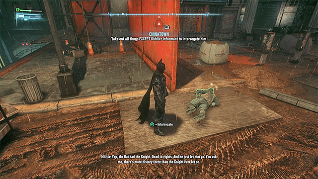 You need to deal with the informants guards and interrogate him - How to find collectibles? | Batman Arkham Knight - Collectibles - general information - Batman: Arkham Knight Game Guide & Walkthrough