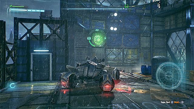 Ride to the top of the building and find the round sign after you perform the jump - Riddler trophies on Founders Island (17-33) | Collectibles - Founders Island - Collectibles - Founders Island - Batman: Arkham Knight Game Guide & Walkthrough