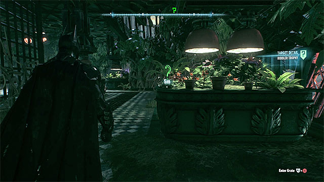 Check the greenhouse - Riddler trophies on Miagani Island (20-38) | Collectibles - Miagani Island - Collectibles - Miagani Island - Batman: Arkham Knight Game Guide & Walkthrough