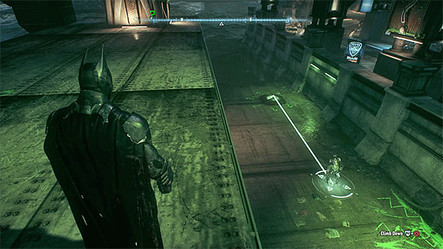 Send the robot towards the lower pressure plate - Riddler trophies on Miagani Island (20-38) | Collectibles - Miagani Island - Collectibles - Miagani Island - Batman: Arkham Knight Game Guide & Walkthrough