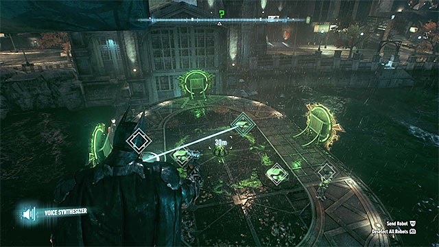 Send the robots on two different pressure plates and go yourself on the third one - Riddler trophies on Miagani Island (20-38) | Collectibles - Miagani Island - Collectibles - Miagani Island - Batman: Arkham Knight Game Guide & Walkthrough