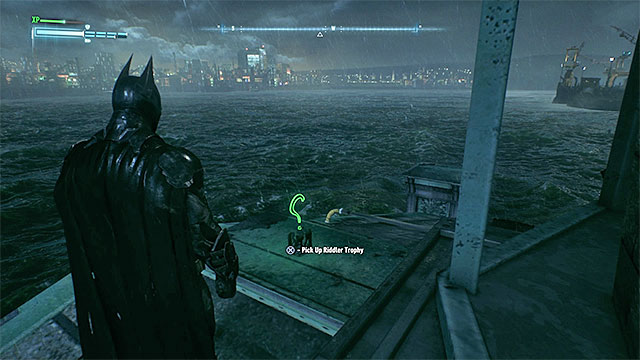 Reach the end of the pier - Riddler trophies on Miagani Island (20-38) | Collectibles - Miagani Island - Collectibles - Miagani Island - Batman: Arkham Knight Game Guide & Walkthrough