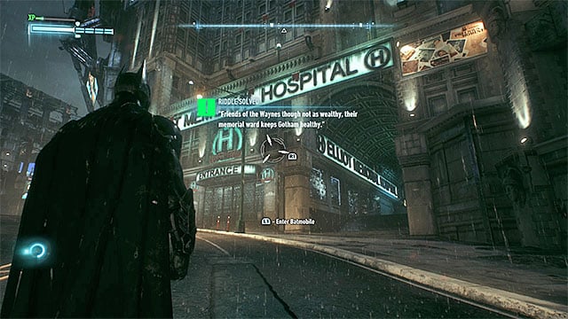 Scan the hospital logo from a distance - Riddles on Miagani Island | Collectibles - Miagani Island | Batman Arkham Knight - Collectibles - Miagani Island - Batman: Arkham Knight Game Guide & Walkthrough