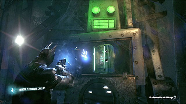 Send charges to the generator to reload it - Riddler trophies in the Panessa Studios (11-21) | Collectibles - Pannesa Film Studios - Collectibles - Pannesa Film Studios - Batman: Arkham Knight Game Guide & Walkthrough