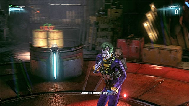 You have to neutralize Johnny using Takedown - Apprehend Johnny Charisma in sound stage C | Main story | Batman Arkham Knight - Main story - Batman: Arkham Knight Game Guide & Walkthrough