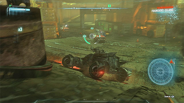 Keep moving and be extra careful of enemy missiles - Gain access to the subway network | Main story | Batman Arkham Knight - Main story - Batman: Arkham Knight Game Guide & Walkthrough