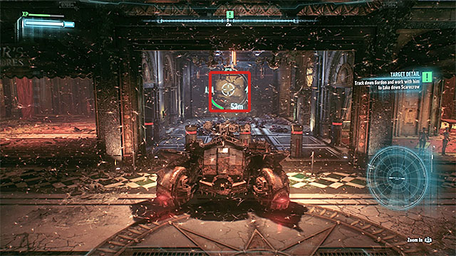 Aim the Batmobile at the weakened wall - Find commissioner Gordon in the shopping mall | Main story - Main story - Batman: Arkham Knight Game Guide & Walkthrough