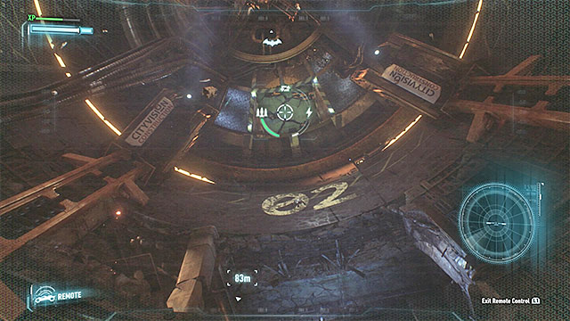 Again use the Batmobile remote control - Find commissioner Gordon in the shopping mall | Main story - Main story - Batman: Arkham Knight Game Guide & Walkthrough