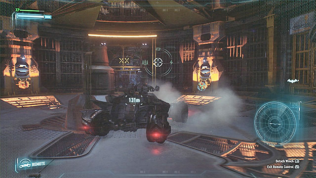 Use the winch to lower the large platform on which the Batmobile is parked - Find commissioner Gordon in the shopping mall | Main story - Main story - Batman: Arkham Knight Game Guide & Walkthrough