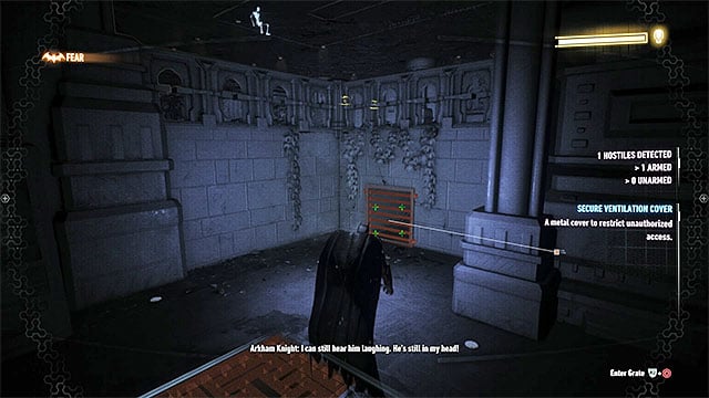Use the ventilation shaft to safely get close to the boss - Arkham Knight - fourth encounter (direct confrontation) | Boss fights - Boss fights - Batman: Arkham Knight Game Guide & Walkthrough