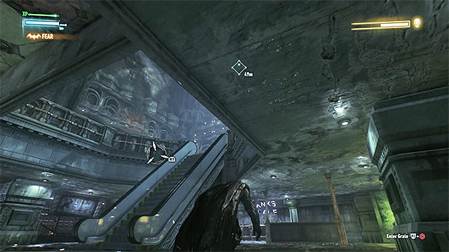 Get near the moving stairway and wait until the Arkham Knight stops observing it - Arkham Knight - fourth encounter (direct confrontation) | Boss fights - Boss fights - Batman: Arkham Knight Game Guide & Walkthrough