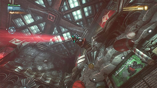 When it is safe, pull yourself to the ledge - Arkham Knight - fourth encounter (direct confrontation) | Boss fights - Boss fights - Batman: Arkham Knight Game Guide & Walkthrough