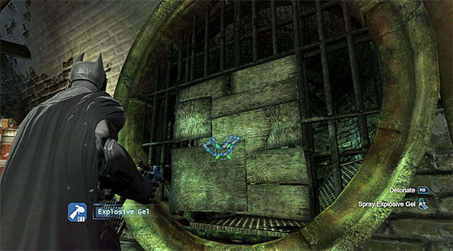 The destructible wall - Uplink the National Criminal Database to the batcomputer | Main storyline - Main storyline - Batman: Arkham Origins Game Guide