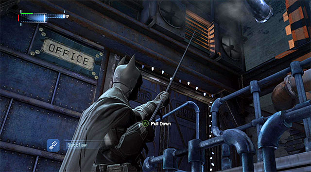You need to rip the venting shaft grate off - Investigate the steel mill - exploring the mill | Main storyline - Main storyline - Batman: Arkham Origins Game Guide