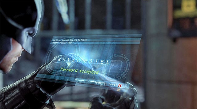 Try to clear the entire area of the enemies and locate the control panel on the Southern wall - Gain access to the Gotham City Royal Hotel | Main storyline - Main storyline - Batman: Arkham Origins Game Guide