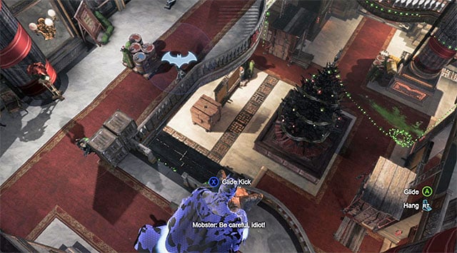 Having bought the armor upgrade, you do not need to worry about scanning performed on statues - Gain access to the security room | Main storyline - Main storyline - Batman: Arkham Origins Game Guide