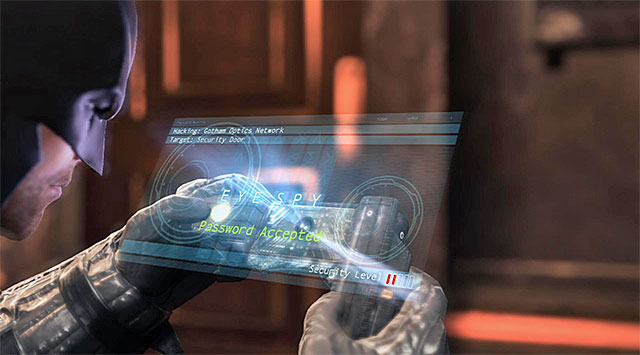 Jump down to a lower level and go West to reach the door to the security room - Gain access to the security room | Main storyline - Main storyline - Batman: Arkham Origins Game Guide