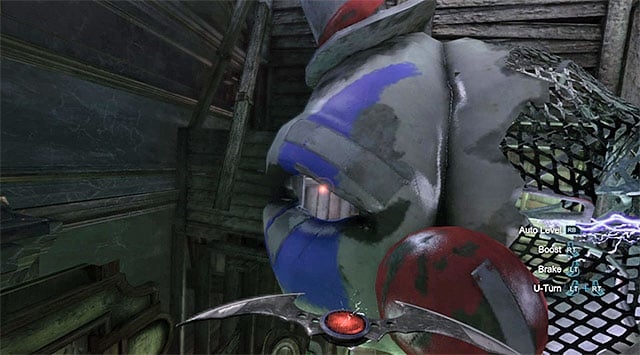 You may now jump down, because the discharges in the room with the imprisoned disappeared - Gain access to the penthouse - West tower | Main storyline - Main storyline - Batman: Arkham Origins Game Guide