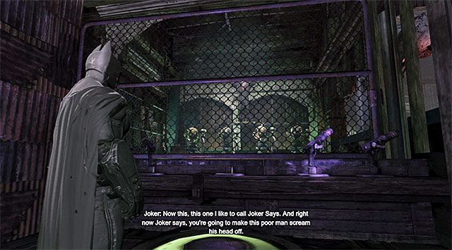 Hit the appropriate balloons with the batarangs - Gain access to the penthouse - West tower | Main storyline - Main storyline - Batman: Arkham Origins Game Guide