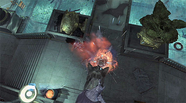 For the first time throughout the campaign mode, you will meet the enemies that carry mines here - Gain access to the penthouse - swimming pool | Main storyline - Main storyline - Batman: Arkham Origins Game Guide