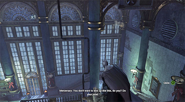 Do not remain atop the statues for too long because batman will start taking damage, and this will draw somebodys attention - Gain access to the penthouse - swimming pool | Main storyline - Main storyline - Batman: Arkham Origins Game Guide