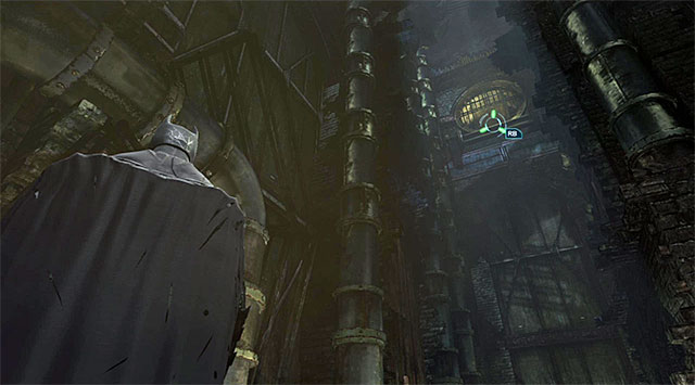 You need to grab onto the ledge above - Locate the tracker placed on Bane | Main storyline - Main storyline - Batman: Arkham Origins Game Guide