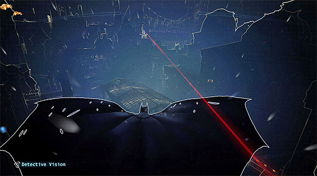You need to follow the red line again - Case 1224-4: Helicopter Crash | Casefile Reports - Casefile Reports - Batman: Arkham Origins Game Guide