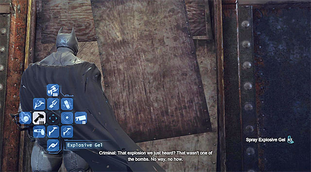 You need to destroy this wall fragment - Disarm the bomb in the train station | Main storyline - Main storyline - Batman: Arkham Origins Game Guide