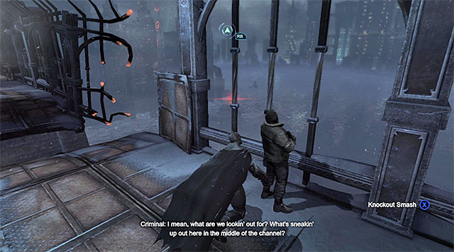 The first sniper - Disarm the bomb at the south pillar | Main storyline - Main storyline - Batman: Arkham Origins Game Guide