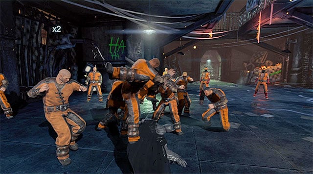 You can start a new fight with a slide - Stop the Joker #2 - cell block B | Main storyline - Main storyline - Batman: Arkham Origins Game Guide