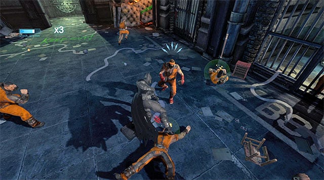 You will recognize martial artists by orange headbands - Stop the Joker #2 - cell block B | Main storyline - Main storyline - Batman: Arkham Origins Game Guide