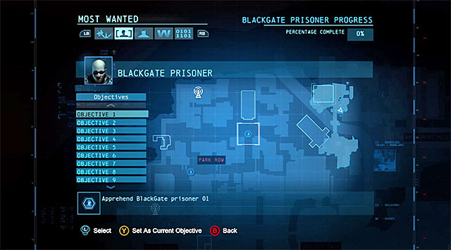 As already mentioned, you need to arrest 20 various people and you can reach them in any order you wish - Escaped Blackgate prisoners | Most Wanted - Most Wanted - Batman: Arkham Origins Game Guide
