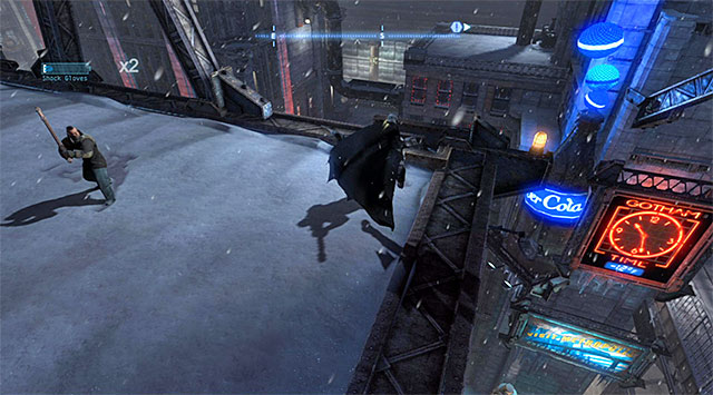 Try eliminating the enemy with gun as quickly as possible - The tower in the Diamond District | Casefile Reports - Casefile Reports - Batman: Arkham Origins Game Guide