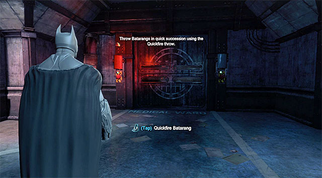 Stop in the spot shown in the above screenshot, i - Gain access to the Execution Chamber | Main storyline - Main storyline - Batman: Arkham Origins Game Guide