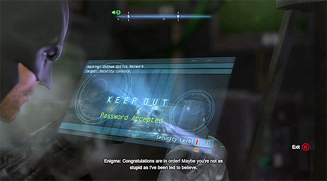 You can now open the gate and the large door - Deactivate the jamming signal #2 | Main storyline - Main storyline - Batman: Arkham Origins Game Guide