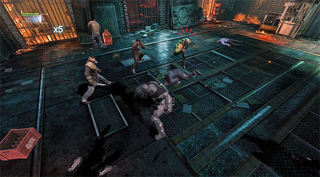 Avoid the charges of the armored enemy - Access the GCPD servers - returning to the server room | Main storyline - Main storyline - Batman: Arkham Origins Game Guide