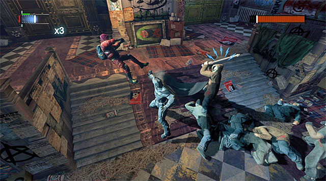 Anarky does not do that well while defending against Batmans attacks - Anarky | Most Wanted - Most Wanted - Batman: Arkham Origins Game Guide